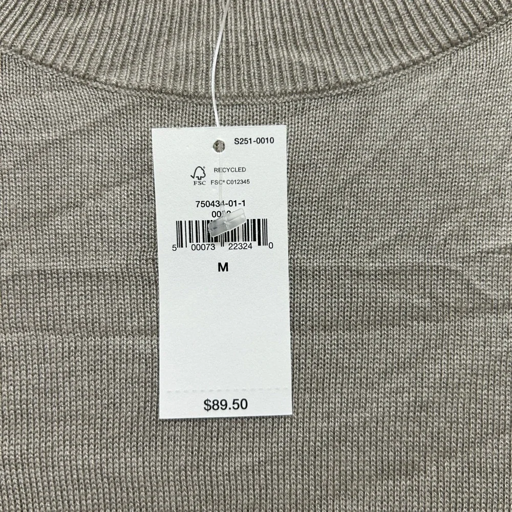 Banana Republic Mens Medium Taupe Beige Crewneck Sweater 750434-01-1 NWT